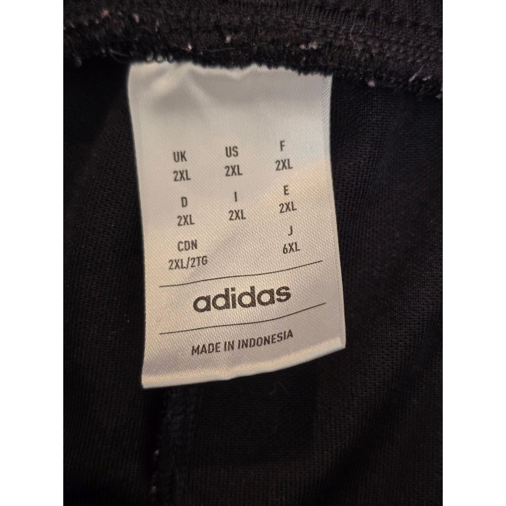 Adidas Mens 2XL Aeroready Training Pants Black White Stripe Zip Ankle Joggers - Picture 6 of 7